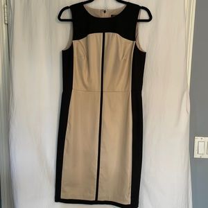Ann Taylor Sheath Dress / Size 4 / New with tags! / Tan & Black / Great for work